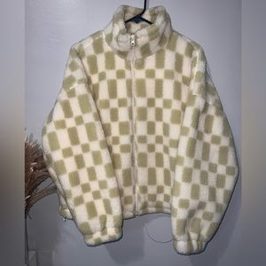 Checkered Fluffy Jacket